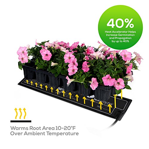 MET Certified Seedling Heat Mat, Seedfactor Waterproof Durable Germination Station Heat Mat, Warm Hydroponic Heating Pad for Indoor Home Gardening Seed Starter(3.5" X 21") - size: 1 Pack-3.5" X 21"