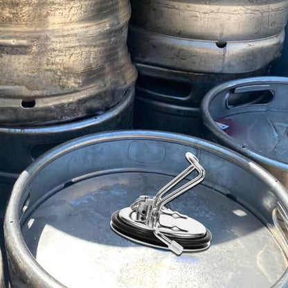 BESPORTBLE Universal Stainless Steel Beverage Keg Lid Metal Storage Keg Cover for Soda and Beer Buckets Suitable for Home Brewing and Beverage Fermentation
