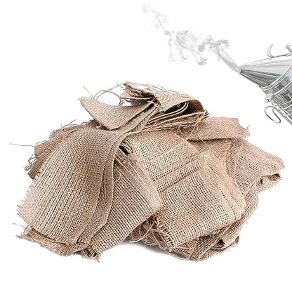 DECOHS 2 Pound Burlap Bee Smoker Fuel Jute Burlap Smoker Fuel for Beekeeping Easy to Light Hive Smoker Fuel, Long Continuous Burn, Produces Light, Cool Smoke