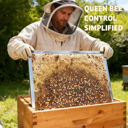 Metal Queen Excluder for 10 Frame Beehive,20.08 X 16.14 Inch Beehive Queen Excluder 10 Frame,Queen Excluder for 10 Frame Hive,Queen bee excluder 10 Frame,Beekeeping Tools (2)