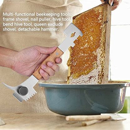ZJchao Multifunction Hive Scraper Tool, Stainless Steel Hive Scraper Tool Equipment for Beekeepers