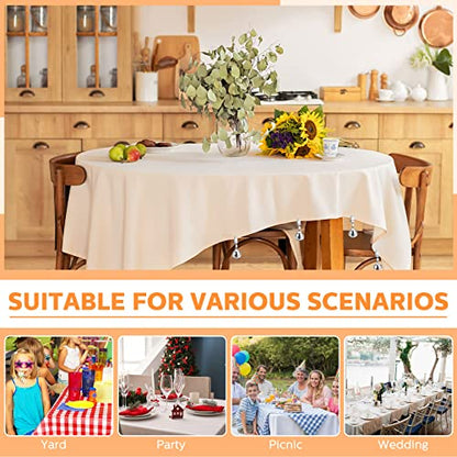 Lounsweer 12 Pcs Tablecloth Weights Stainless Steel Tablecloth Clips Added Weights for Outdoor Picnic Garden Patio Party Camping Dinner Table Cover Decoration