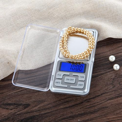 Compact Digital Pocket Scale, Stainless Steel Panel 500g 0.01 Gram Accuracy Portable Kitchen Digital Scale with LCD Display for Food Jewelry Weighing Cooking Baking Coffee Handmade