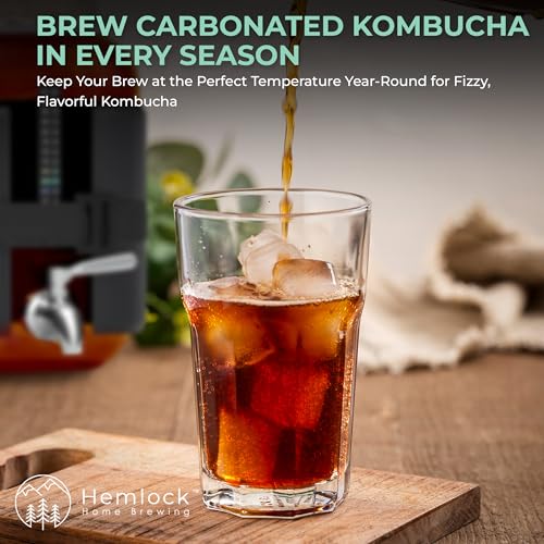Hemlock Home Brewing Kombucha Heating Wrap - Fermentation Heater Mat Pad with Temperature Control