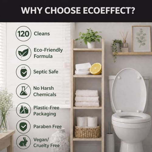Toilet Bowl Cleaner Sheets | 120 Sheets | Natural | Quick Dissolve | Citrus Scent | Biodegradable | Septic Safe | Eco-Friendly | NO PLASTIC