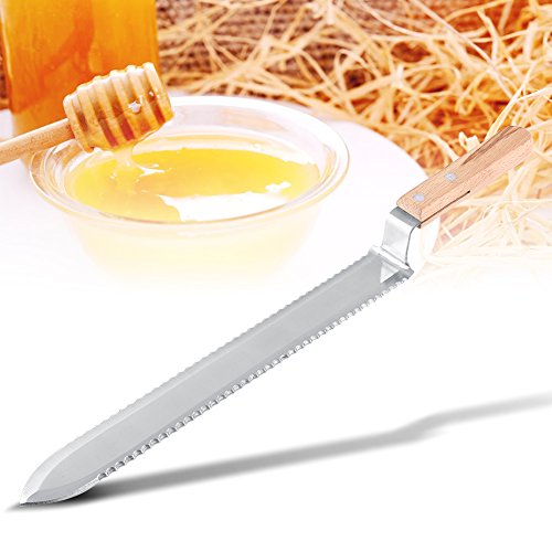 Stainless Steel Serrated Uncapping Knife, 280mm Cold Honey Uncapping Tool Non Heated Honeycomb Scraper