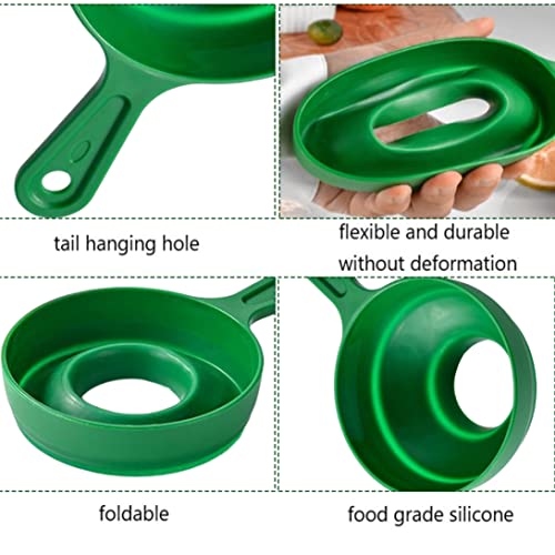 1PCS Wide Mouth Versatile Funnel,Canning Funnels for Kitchen Use Plastic Folding Funnel Telescopic Wide Mouth Large Canned Kitchen Filling Tools Green