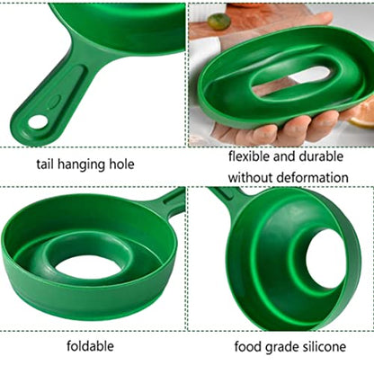 1PCS Wide Mouth Versatile Funnel,Canning Funnels for Kitchen Use Plastic Folding Funnel Telescopic Wide Mouth Large Canned Kitchen Filling Tools Green