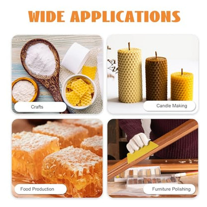 30 Pack Natural Beeswax Foundation Sheets 41.5x19.5cm Deep Cell Bee Hive Base for Beekeeping Frames