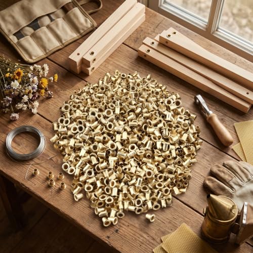 Bee Frame Eyelet, 1000pcs Beehive Nest Box Frame End Threading Hole Eyelets Beekeeping Tools