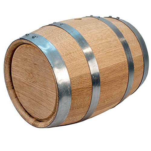 1 Gallon Oak Barrel - Wooden Whiskey Barrel Wine Barrel (5 Liter) - For The Home Brewer, Alcohol Distiller, Wine Maker - New American Oak Barrels for Aging Whiskey, Bourbon, Mead (HERITAGE SERIES) - size: 1 Gallon