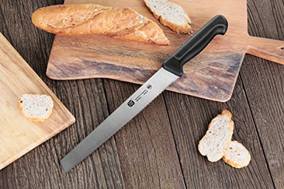 Top Cut by Cangshan P2 Series 10.25-Inch Serrated Bread Knife, Swedish Stainless Steel Commercial Bread Slicer for Restaurants