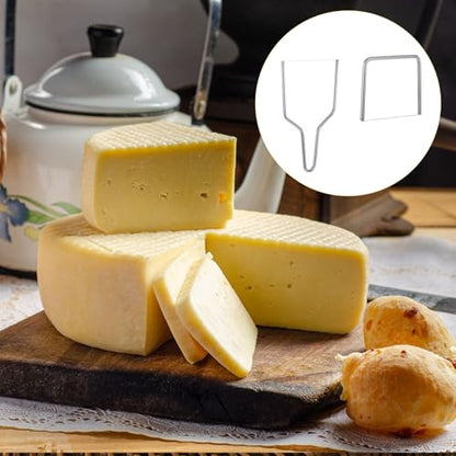 TIESOME 2 PCS Cheese Slicer with Wire Cheese Cutter, Y Type & U Type Sturdy Stainless Steel Cheese Slicer Kit for Block Cheese and Butter Slicer Tool