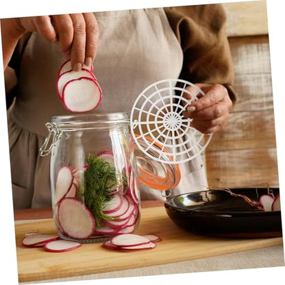 PRETYZOOM 5pcs Fermenting Jar Press Rack Round Mesh Sauerkraut Pounder for Pickling and Fermenting Vegetables Fermentation Tool