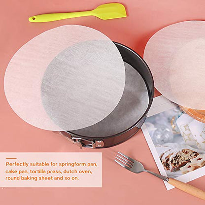 Baking Parchment Rounds, Set of 200, Non Stick 10 Inch Baking Parchment Papers Baking Paper Rounds for Springform Pan, Toaster Oven, Tortilla Press and so on(4.5/5.5/6/7/8/9/12inch Available) - size: 10inch