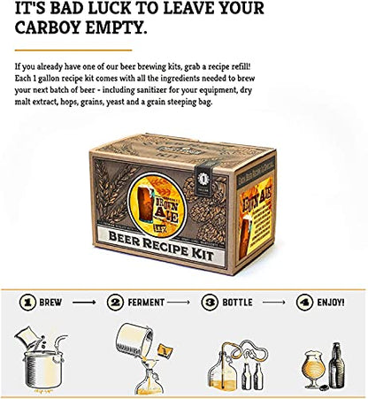 Craft A Brew Recipe Kit - Brown Ale Refill - 1 Gallon - Ingredients for Home Brewing Beer - color: Brown Ale