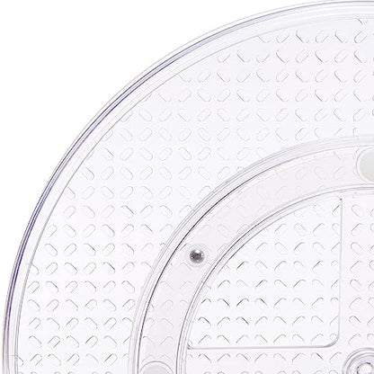 Amazon Basics Clear Lazy Susan Turntable Organizer for Organization, 12-Inch, 2-Pack - size: 12" Diameter, 2-Pack