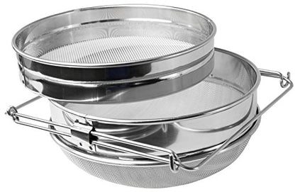 VIVO Double Sieve Stainless Steel Honey Strainer, BEE-V101H | Bee Keeping Equipment Filter