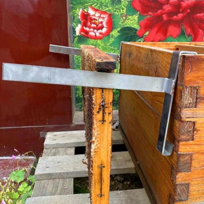Bee Frame Holder - Bee Hive Frame Rack | Stainless Steel Beekeeping Tool | 2 Pack 21x15cm, Holds 5 Frames, Rustproof, for Beekeeper Hive Inspection Frames Support, Beekeeping Supplies