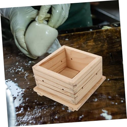 Luxshiny Homemade Tofu Mold Wooden Press Tool for Diy Bean Curd Safe and Kitchen Appliance for Making Fresh Tofu for Home Chefs