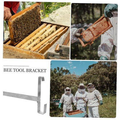 2Pcs Stainless Hive Frame Holder Stand Durable Beekeeping Tool for Frame Support Storage Detachable Design for Easy Cleaning Versatile Beekeeper Accessories