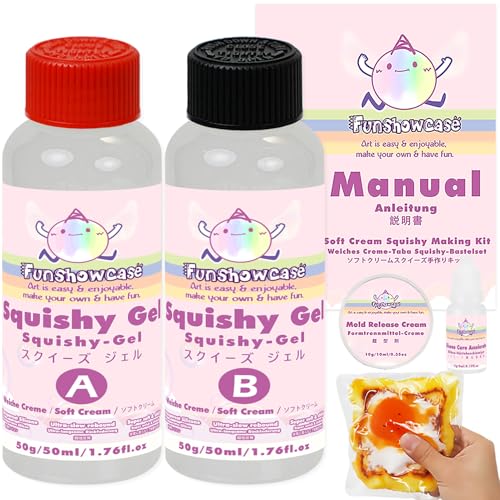 Taba Squishy Making Kit Ultra Slow Rising Soft Cream Gel Flex Rubber Liquid Silicone 3.5oz Pack - color: Soft Cream