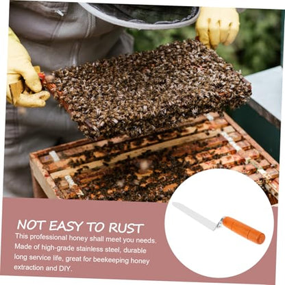 VANZACK Stainless Steel Uncapping Knife for Efficient Honey Extraction Type Design Handle Essential Beekeeping Tool for Honey Scraping and Uncapping