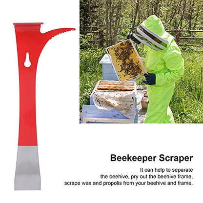 2PCS Beekeeper Scraper, 21x7.5x3cm Stainless Steel Hive Scraper Tools Portable Bee Hive Box Scrape Knife for Beekeepers, Beekeeping Equipment