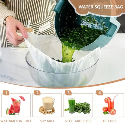 6 PCS Cheese Cloths Bag For Straining, Nut Milk Bag | Reusable Straining Bags for Vegetable, Soy Milk, Dumpling Fillings,Squeeze Bags for Straining Oat Milk, Celery Juice Nut