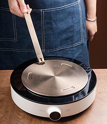 Heat Diffuser Plate, Grouarty Stainless Steel Cooking Induction Adapter (Gold, 9.45 inch) - color: Gold, size: 9.45 inch