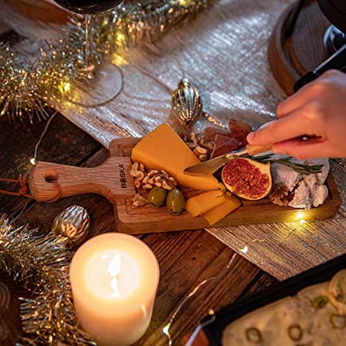 BOSKA Stainless Steel Mini Cheese Knives - Oslo for All Types of Cheese - Multi-Functional Cheese Slicer - Handheld Slicer - Silver Non-Stick - Dishwasher Safe - for Kitchen Cooking - style: 4 Piece Mini Cheese Knife Set