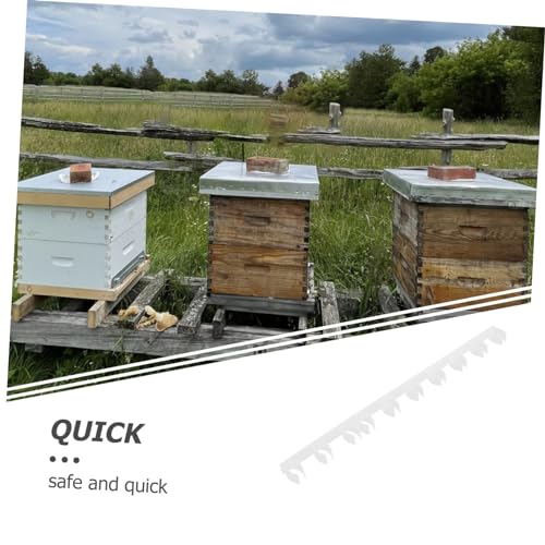 Mipcase 10pcs Hive Spacing Strip for Beekeepers Plastic Beehive Honeycomb Frame Spacers Beekeeping Tools