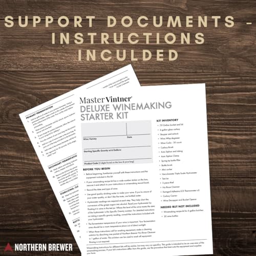 Master Vintner Wine Making Starter Kit – Complete Home Fermentation Equipment for 6 Gallons – Compatible with Wine Recipe Kits