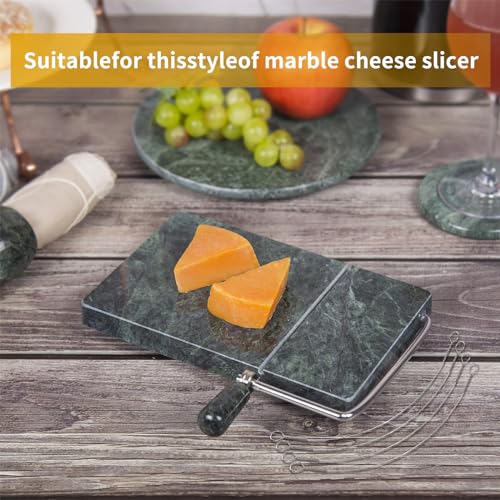 4 Pcs Cheese Slicer Wire Replacement For Marble Cheese Slicer Board,Cheese Cutter Wire for Block Cheeses Butter Cutting,Silver(Cheese cutting wire with frame) - color: silver138a