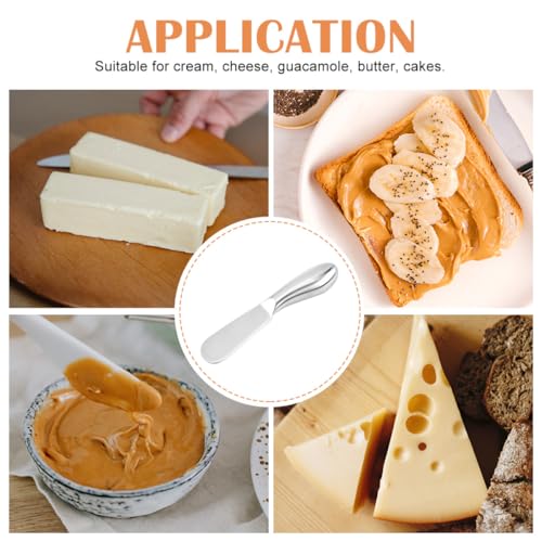 Unomor 3pcs Stainless Steel Butter Cutter and Cheese Spatula Set with Hollow Handles for Home Baking and Restaurant Use