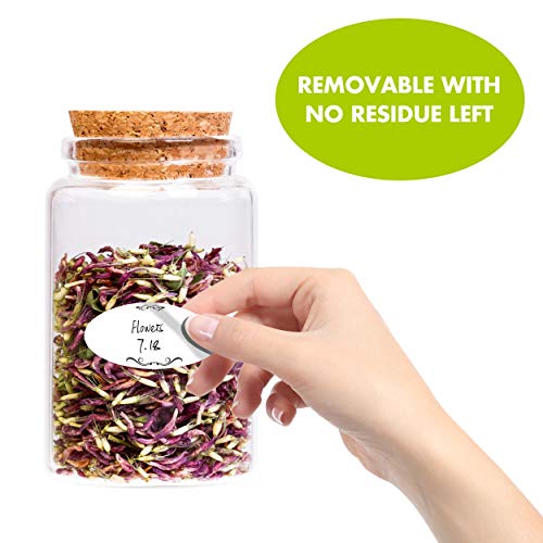 500 Removable Freezer Pantry Canning Labels Set Water Oil Resistant with Perforation Line for Food Containers Jars Kitchen Restaurant Storage Organization - style: Style 1