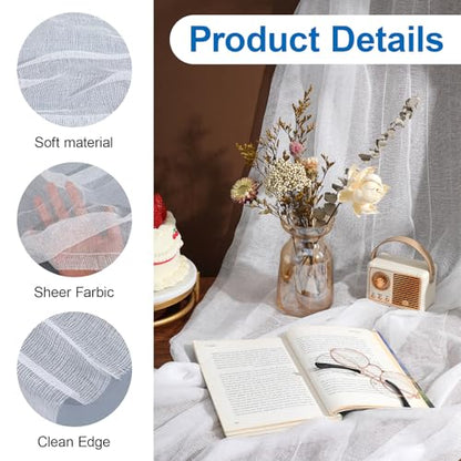 1 Roll Grade 60 Cheese Cloth for Straining, 36'' x 70 Yard 100% Natural Cotton Cheese Cloth Unbleached Cheesecloth Reusable Table Runner for Cooking, Straining, Wedding Decor, White
