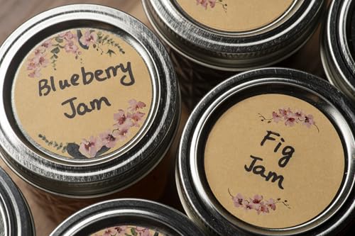 MONEST (500pc/Roll) 2" Stickers for Jars and Lids | Pantry, Mason Jar, Canning, Spice, and Bottle Labels (Pink Orchids 2") - color: Pink Orchids 2"