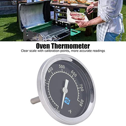 Dial Thermometer, 100‑800℉ Stainless Steel Barbecue Oven Thermometer, High Temperature Resistant, Quickly Response Pointer Type Thermometer