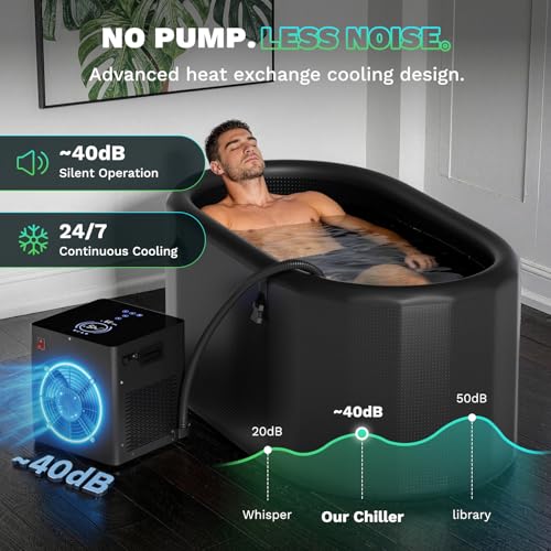 Cold Plunge Chiller Pro, Upgraded 1/2HP Ice Bath Chiller for Any Tub, Cools to 39°F, No Pump or Plumbing Needed, WiFi App Control, Ready-to-Use for Outdoor Home Cold Therapy