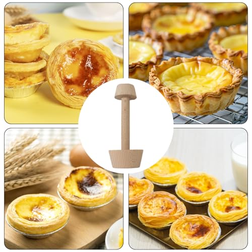 Wooden Tart Tamper,Double Side Pastry Dough Egg Tarts Pastry Tools DIY Cake Pastry Tools for Making Egg Tart, Pasta, Cheesecakes Dessert Kitchen Baking Tools (Model 4) - color: Model 4