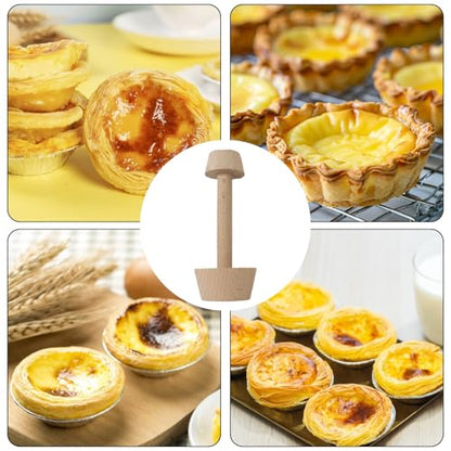 Wooden Tart Tamper,Double Side Pastry Dough Egg Tarts Pastry Tools DIY Cake Pastry Tools for Making Egg Tart, Pasta, Cheesecakes Dessert Kitchen Baking Tools (Model 4) - color: Model 4