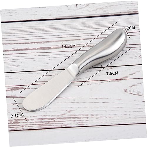 Healifty Stainless Steel Butter Spreader and Cheese Knife Rust Resistant Cream Spatulas for Cake Icing Butter Cheese Kitchen Utensil for Home Bakery and Catering Use