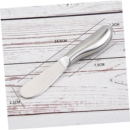 Healifty Stainless Steel Butter Spreader and Cheese Knife Rust Resistant Cream Spatulas for Cake Icing Butter Cheese Kitchen Utensil for Home Bakery and Catering Use