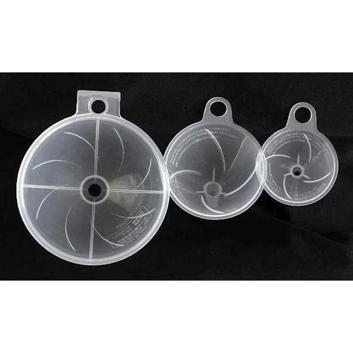 JapanBargain 3102, Set of 3 Japanese Funnel Set Mini and Small Funnels Liquid and Dry Ingredients, BPA Free, Made in Japan, 2 Set