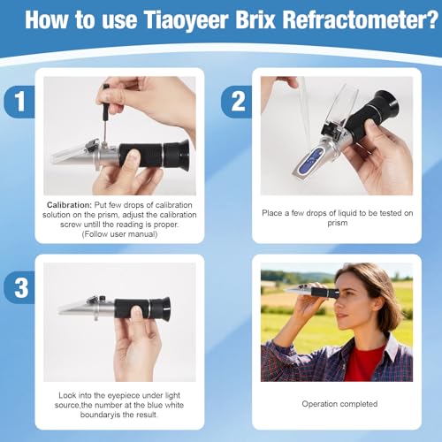GYE Brix Refractometer with ATC, Dual Scale - Specific Gravity & Brix, Hydrometer in Wine Making and Beer Brewing, Homebrew Kit