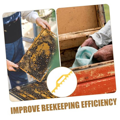 GALPADA Plastic Beehive Frame Spacer Tool for Beekeeping Sturdy Hive Scraper Strip 10-Pack Plastic Frame Holder for Honey Production