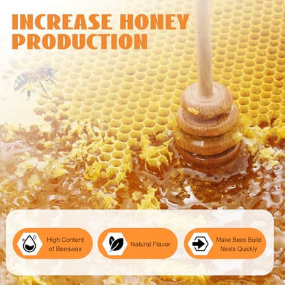 30pcs Natural Beeswax Sheets for Beekeeping, Wax Foundation Sheets for Bee Hive Frames, Honeycomb Bees Wax Sheets, 7.68 * 16.34in