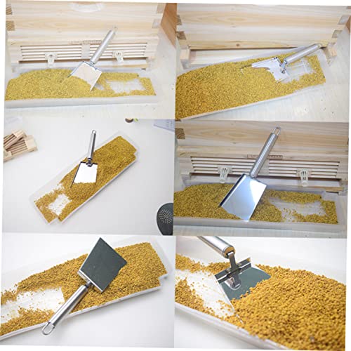 SUPVOX Cleaning Beehive Shovel Metal Spatula Griddle Spatula Griddle Scraper Beekeeping Hive Tool Metal Food Shovel Hive Cleaning Grill Steel Ash Honey Lift