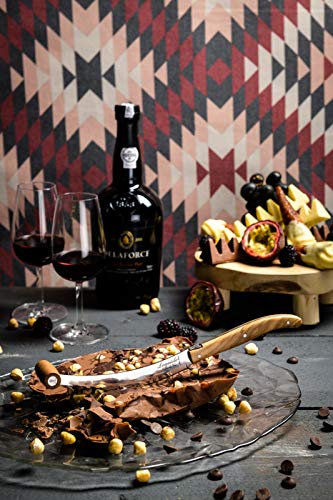 Laguiole Style De Vie Cheese Knives, Luxury Line, 3 Pieces, Olive Wood, in Giftbox - size: Large